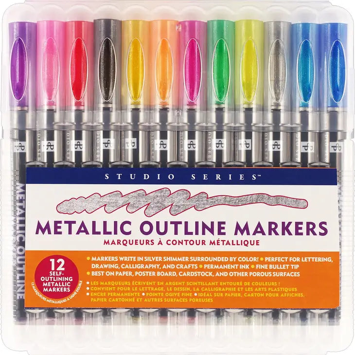 Studio Series Metallic Outline Marker Set of 12