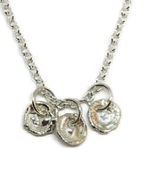 Load image into Gallery viewer, Maiden, Mother, Crone Sterling Silver Necklace &amp; Water Cast Earrings
