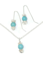 Load image into Gallery viewer, Sterling Silver Cairn Necklace &amp; Earrings Set
