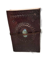 Load image into Gallery viewer, Leather Journal with Stone - Labradorite
