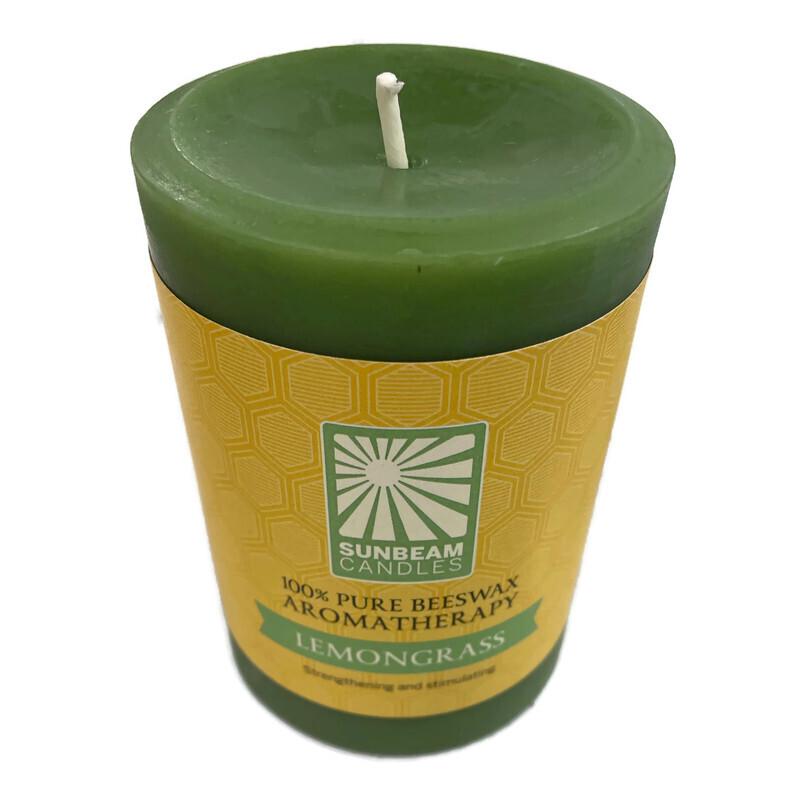 Beeswax Pillar Candles - Lemongrass