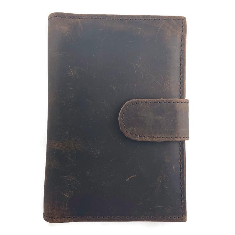 Buffalo Leather Wallet with Snap - Bi-Fold