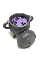 Load image into Gallery viewer, Cast Iron Cauldron - Smudge Candle Lavender

