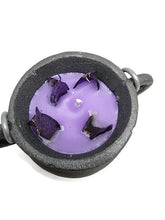 Load image into Gallery viewer, Cast Iron Cauldron - Smudge Candle Lavender
