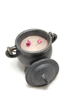 Load image into Gallery viewer, Cast Iron Cauldron - Smudge Candle Rose

