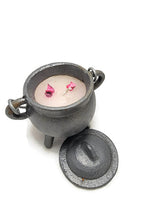 Load image into Gallery viewer, Cast Iron Cauldron - Smudge Candle Rose
