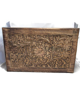 Load image into Gallery viewer, Carved Wooden Jewelry Box - Large Daisy
