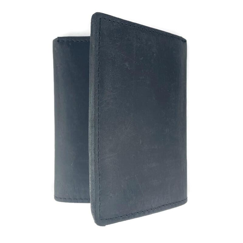 Leather Tri-Fold Wallet Black