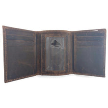 Load image into Gallery viewer, Leather Tri-Fold Wallet Brown
