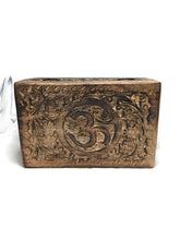 Load image into Gallery viewer, Carved Wooden Jewelry Box - OM Front Design
