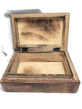 Load image into Gallery viewer, Carved Wooden Jewelry Box - OM Front Design

