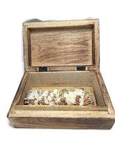 Load image into Gallery viewer, Carved Wooden Jewelry Box - Daisy Front Design
